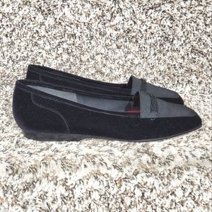 Enzo Angiolini Black Velvet Slip On Driving Casual Loafer Women's Shoes 7.5 New